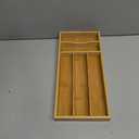 Bamboo Silverware Organizer, Bamboo Kitchen Drawer Cutlery Organizer, Utensil Holder, Flatware Organizer Tray