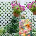 Spring Summer Welcome Garden Flag 12x18 Inch Double Sided Dog Floral Butterfly Burlap Small Yard Flag Seasonal Farmhouse Outside Outdoor Decoration