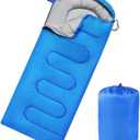 Camping Sleeping Bags for Adults Kids Waterproof Lightweight Sleeping Bag for Cold Weather or Warm Backpacking Hiking Mountaineering Indoor Outdoor Use (Blue)
