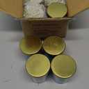 Sprayed Glass With Label With Gold Metal Lid 3.0 Oz Pack Of 8 Good Vibes Vanilla