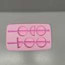 Fred & Friends Mold Ice Tray and Straws, Standard, Pink, 5 Pack