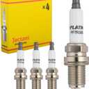 Automotive Replacement Spark Plugs 06H905601A Double Platinum Spark Plugs PFR7S8EG 4 PCS Compatible with A3 A4 A5 A7 Q7 Q5 Allroad TT Beetle CC Eos GTI Golf Passat Tiguan Jetta 2.0L