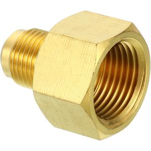 PATIKIL 5/8" (7/8"-14UNF) Female Flare x 3/8" (5/8"-18UNF) Male Flare, 2pcs SAE 45 Degree Brass Fittings for Air Gas Lines Refrigeration HVAC
