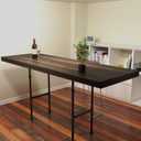 10 Pack 1 Inches x 8 Inches Black Malleable Steel Nipples Fitting, DIY Steampunk Industrial Vintage Style