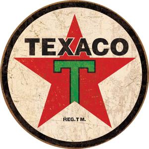 Tin Signs TSN1798-BRK Texaco Round, 11.75 x 11.75 x 0.1 inches