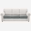 2025 Stretch Cushion Cover for Sofa, Individual Couch Sofa Seat Covers Removable & Washable, Sectional Couch Cushion Slipcover Replacement, Unique Fashion Pattern Soft Cozy Durable (3Pc, Light Gray) (Promo- Light Grey)