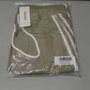 Side Striped Pant Cotton Pants for Women Casual Y2K Palazzo Wide Leg Track Pants Drawstring (L)