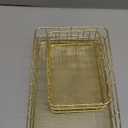 Set of 2 Nested Classic Gold Mesh Wire Basket Trays for Storage and Organizing (Medium: 9.6” X 6.4”; Small: 6.7" ×4.7")