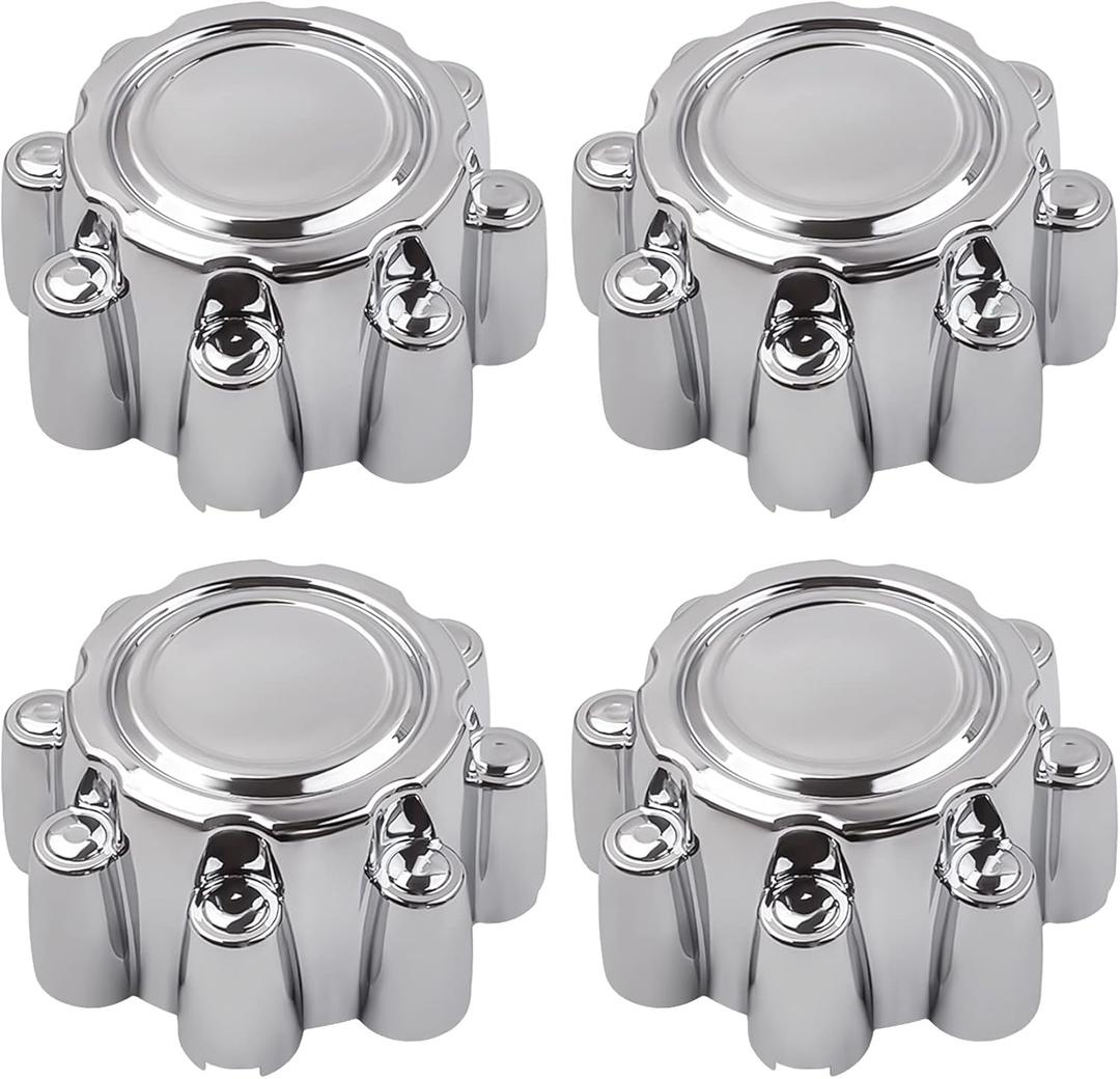 Maxpeedingrods 4pcs Wheel Center Hub Caps 8 Lug for Ford F250 F350 F-350 Super Duty 1999-2005, for Ford Excursion 2000-2005, 8.4 inch Chrome Cap for 16"& 18" Wheel Pickup 2-Door 5.4L