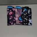 Adult Bibs,3 Packs Cherry Blossom Adult Bibs for Women Eating Washable with Crumb Catcher (Black Pink 3 pack)