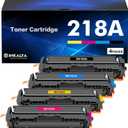 218A Toner Cartridges 4 Pack 218X Compatible for HP 218A 218X Color Laserjet Pro MFP 3301fdw 3301cdw 3301sdw Pro 3201dw Series Printer High Yield W2180A Ink Set (B/C/Y/M)