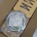 Vantic Elevated Dog Bowls, Adjustable Raised Dog Bowl Stand for Small Puppy and Cats, Sturdy Bamboo Pet Food Feeder with 2 Stainless Steel Dishes, Natural