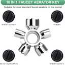 Upgraded Metal 10-in-1 Faucet Aerator Tool - Universal Heavy-Duty Metal Removal Key, Compatible with TT/TF/STD Aerator Types, Covers Full Size Range M16.5 to M28, Must-Have for DIY Plumbing Fixes