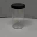 SLifeJars Clear Plastic Jars 32oz 12Pack Big Round PET Plastic Containers with Black Screw On Lids Reusable Empty Storage Jars with Lid Clear Containers for Household and Kitchen Organizing