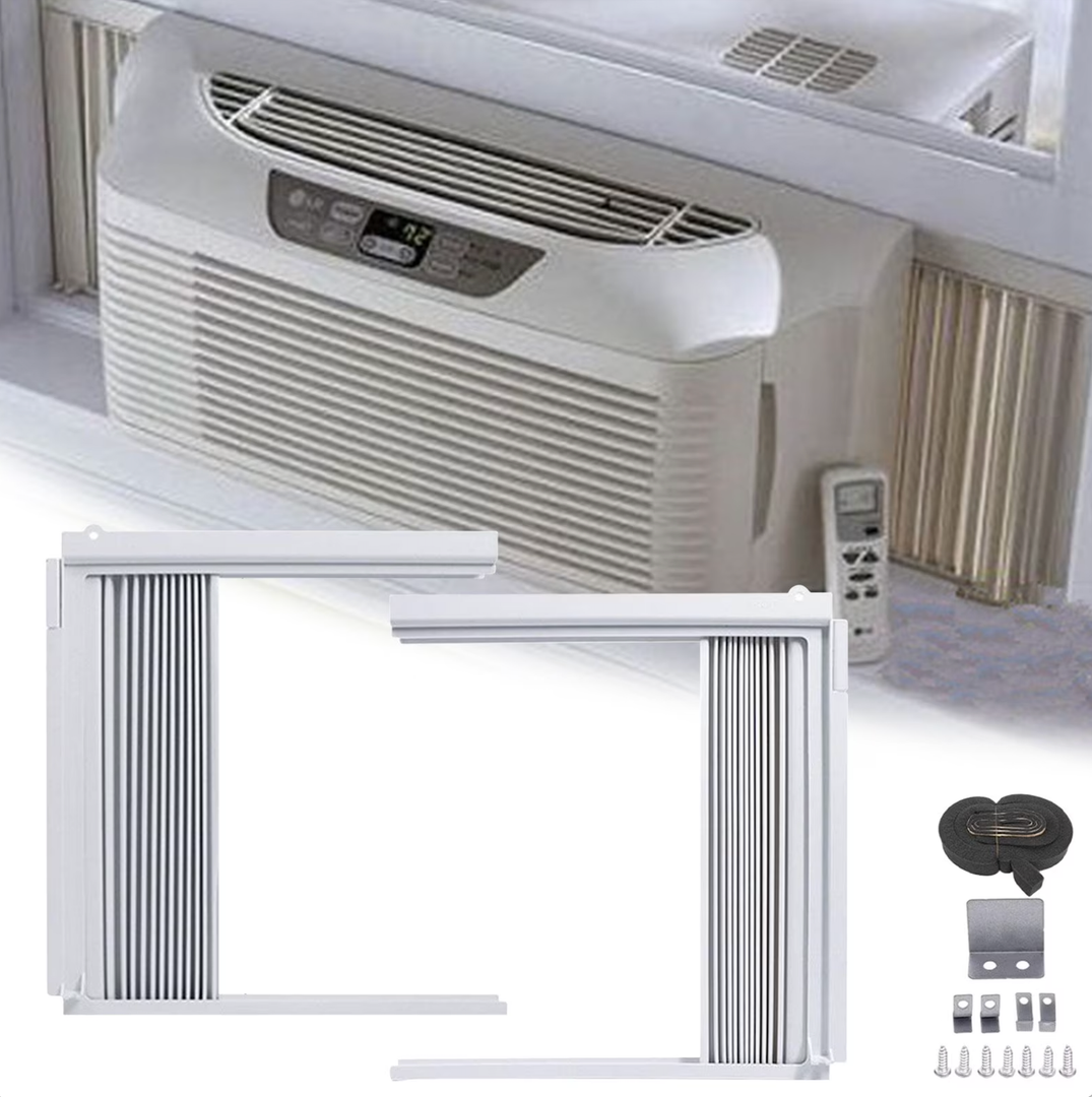 Window Air Conditioner Side Panels, Ac Window Seal Kit Window Well Ac Covers for Outside Unit, Window Insulation for Summer Heat and Winter,, 12x11in