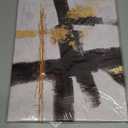 7Fisionart Black and White Abstract Canvas Wall Art 3 Piece Gold Painting Modern wall Decor Canvas Print Framed Artwork for Living Room Office Bedroom Ready to Hang 12" x 16" x 3pcs