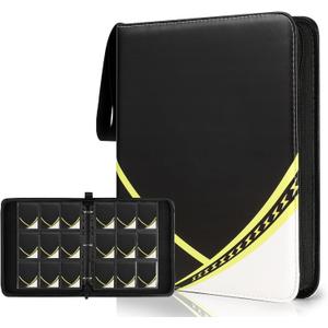 9 Pocket Card Binder for Pokemon Card, 720 Pockets Card Binder Holder with 40 Removable Sleeves, 3-Ring Zip Design Trading Card Albums for MTG/TCG/Sport Collectible Gifts for Boys and Girls (Black)