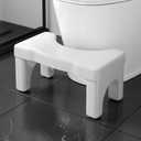 Kzeirm 9 inch Toilet Step Stool Squat Adult, Upgraded Toilet Feet Stool, Bathroom Poop Stools for Adults, Pooping Stool Strong Loading Bear Capacity, White, 1 Pack