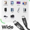 Fitee USB4 Cable for Thunderbolt 4 Cable [2 Pack 5FT], 40Gbps Data Sync, 8K/6K60Hz, 4K144Hz, PD3.1 240W Charging, USB C Thunderbolt Cable for Mac mini, MacBook Pro, PSSD, Display, Docking, Monitor