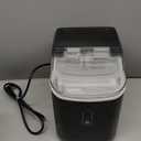 EUHOMY Countertop Ice Maker Machine with Handle, 26.5lbs Per Day, 9 Cubes in 6 Mins, Auto-Cleaning Portable Ice Maker with Basket and Scoop, for Home/Kitchen/Camping/RV (Black)