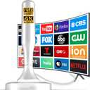 HIDB TV Antenna for Smart TV Indoor, Digital Indoor HD Antennas with Strong Magnetic Base, Easy Installation, Long Range Reception for Local Channels 4K 1080P, 10ft Long Cables (White)