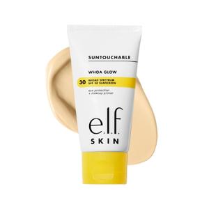 e.l.f. SKIN Suntouchable Whoa Glow SPF 30, Face Sunscreen & Makeup Primer with Hyaluronic Acid, Vegan & CrueltyFree, Sunburst