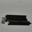 Curtain Rods for Windows 66 to 120 Inch(5.5-10 Feet),Black 1'' Diameter Drapery Rods with End Cap Style Design,Modern Adjustable Heavy Duty Curtain Rod,Size:36''-120''