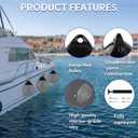 Boat Mooring Buoy 15inch 2Pack,Round Boat Fender Ball Boat Buoy Ball,Inflatable Boat Fenders Dock Bumper Ball Anchor Buoy Mooring Ball Suitable for Yachts Marinas Sailboats Ski Boats(Gray), 15"x18"
