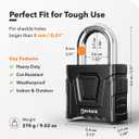 Outdoor Combination Lock Heavy Duty, Large, Weatherproof Padlock with Code for Gates, Fences, Sheds, Lockers, Cabinets, Storage Units 1-Pack, Black