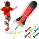 Play22 Toy Rocket Launcher for Kids Shoots Up to 100+ Feet - Play Launch Rocket Includes 6 Foam Rockets, 3 Colors - Best Birthday Gift for Boys and Girls Fun Outdoor Toys for Kids Age 3+ Years