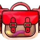Trendybag Red and Blue Top-handle Party Goodie bags, Grip n Seal gift bags with Stand-up bottom, Birthday Bags, 20 Pcs (Small, Red) (1 Count (Pack of 20), Red-Small)