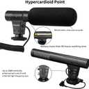 Camera Microphone, Video Microphone for DSLR Close Interview Shotgun Mic for Canon Nikon Sony Fuji Mic with Windscreen, Compatible with Camera with 3.5mm (1/8") TRS Plug