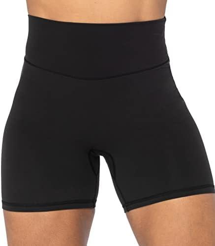 Sunzel No Front Seam High Waist Biker Shorts for Women, Squat Proof Yoga Workout Gym Bike Shorts, Small