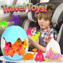 Suction Bath Toys for Kids, 18 Pcs Silicone Ocean Animal Suction Cup Toys with Eggshell & Bag, No Hole Mold Free Bath Toy, Sensory Window Building Toys for Toddlers Boys Girls 3 4 5 6 Year Old