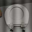 BEMIS 500EC 390 Toilet Seat with Easy Clean & Change Hinges, 1 Pack Round, Cotton White