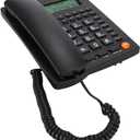 Desktop Landline Telephone, Corded Phone with Caller ID Display for Home Office Hotel Restaurant Easy to Install