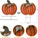 Fall Outdoor Decor Metal Pumpkin Garden Stakes Autumn Decorative Yard Sign, 26" H