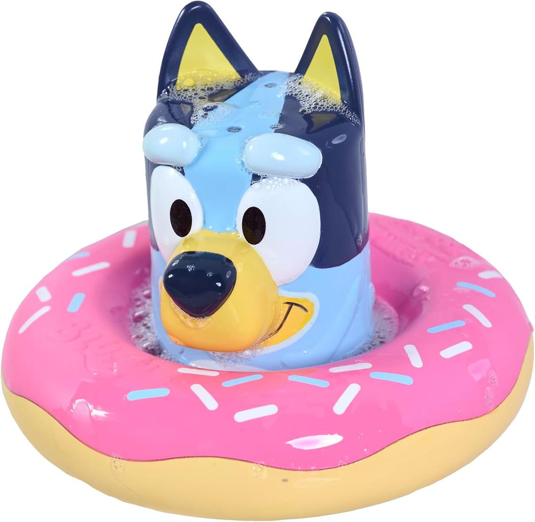 Tomy Toomies Bath Buoys Bluey Bath Toys with Pourer and Float with Water Wheel - Sensory Water Toys - Officially Licensed Bluey Toys - Bath Toys for Babies + 18 Months, Small, E73635