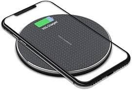 10W Qi-Certified Charging Pad, Black, Wireless Fast Charging, Compatible with Models of iPhone/Samsung/Android and More