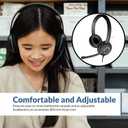 Cyber Acoustics 3.5mm Stereo Headset (AC-5002) Durable, Crisp, and Clear Communication in Classrooms and at Home