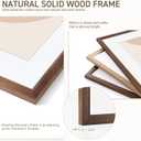Venusmiles 11x14 Picture Frame Natural Solid Walnut Photo Frames with 8x10 Removable Mat Wall Hanging Large Handcrafted Frame with HD Plexiglass Wall and Tabletop Display Large Poster Frame