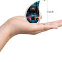 Neon Drum Set Urns for Human Ashes, Adult Male & Female, Small Keepsake Urn, Funeral Gift, 3Inch, Multicolor, Aluminum with Tiger Print, 29.6ml, Polished, 3 inches, Threaded Screw Lid (Pack of 4, Neaon)