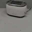 MELLERHOME Retro Toaster 2 Slice, 7 Browning Levels, 3 Functions (Reheat, Defrost, Cancel), Stainless Steel Features, Removable Crumb Tray, Under Base Cord Storage, White Toaster Kitchen Appliances