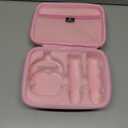 Hard Storage Case for YLL/zicor/Kinglucky/CscyyAmz/IROO Kids Karaoke Machine,PU Travel Case for Portable Bluetooth Speaker Two Microphones (Only Case) (Pink)