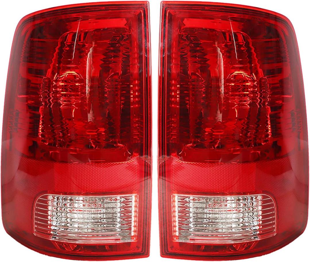 WFLNHB 1 Pair Tail Light Replacement for 2009-2018 Ram 1500 2500 3500 Taillamp Rear Break Light Lamp Assembly 55277415AF 55277414AF Passenger and Driver Side