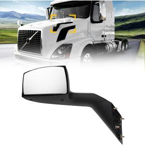 Hood Mirror Assembly Compatible with Volvo VNL 2004-2017 Right Passenger Side, Chrome OEM Replacement