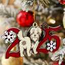 2025 Havanese Christmas Ornament  Wooden Dog Ornament for Tree, Cute Puppy Holiday Decoration, Personalized Pet Keepsake Gift for Women, Men, Kids, Dog Mom & Dad
