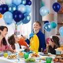 5 x 60Pcs St 12 Inch Dark Light Blue Balloons for Birthday Party Supplies, Latex Helium Arch Garland Kit, Boys Girls Themed Decorations, Baby Shower Favors (Blue)