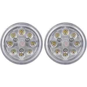 2PCS 24W Par36 LED Tractor Lights Hi-lo Round LED Work Light 12V Agriculture Replacement Light Compatible with John Deere Tractor 4430 3010 RE25126, 6000K