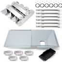 Adviace Replacement Parts for Nexgrill 720-0898, Drip Pan Grease Tray, Grill Heat Plates, Burner Tubes and Igniter for Nexgrill 720-0898 Deluxe 6 Burner Gas Grill